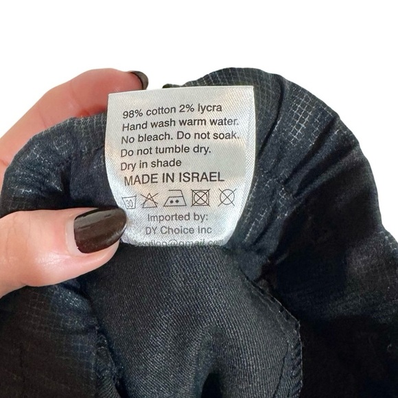 Bevy Flog Shely High Waisted Black Original Grid Mini Check Drawstring Pants - Picture 12 of 13